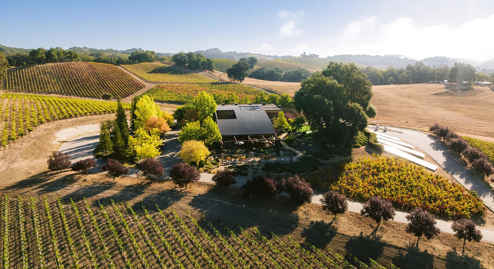 Arial photo of the Denner Estate.